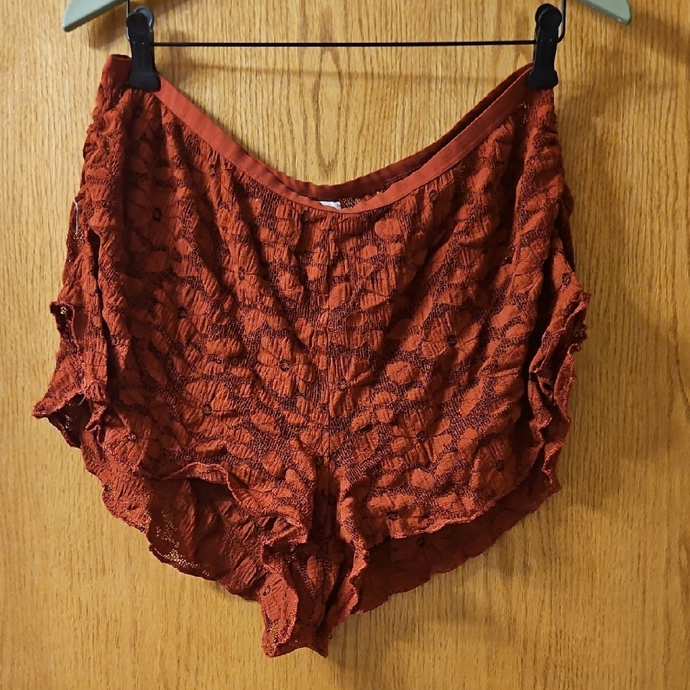Aerie Rust Lace Trim Panties